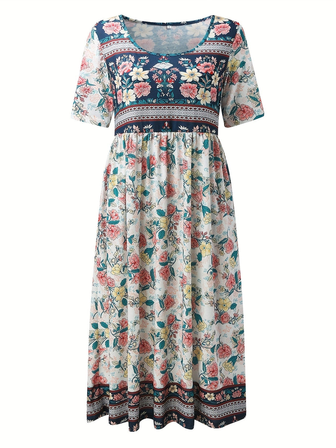 Delilah - Vintage Floral Print Dress