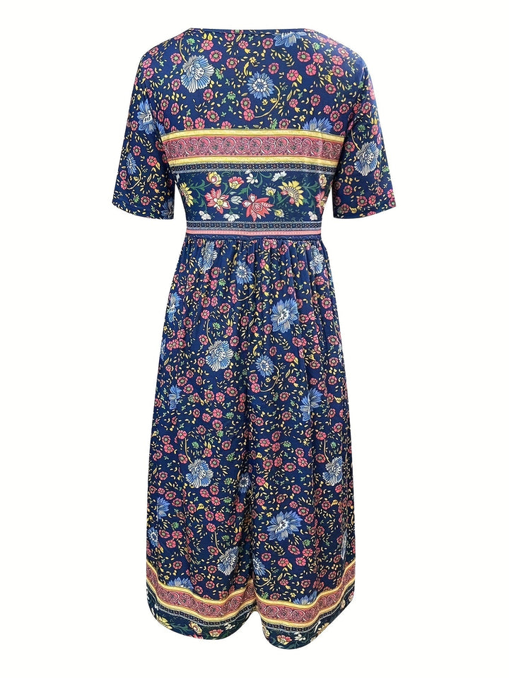 Delilah - Vintage Floral Print Dress