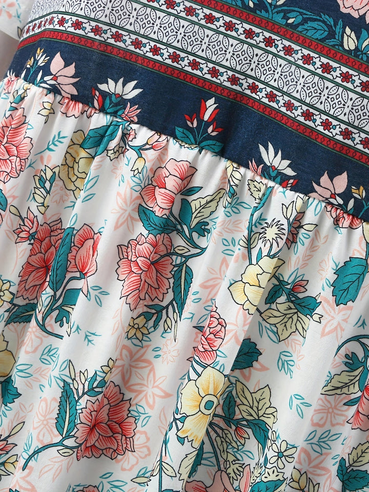 Delilah - Vintage Floral Print Dress