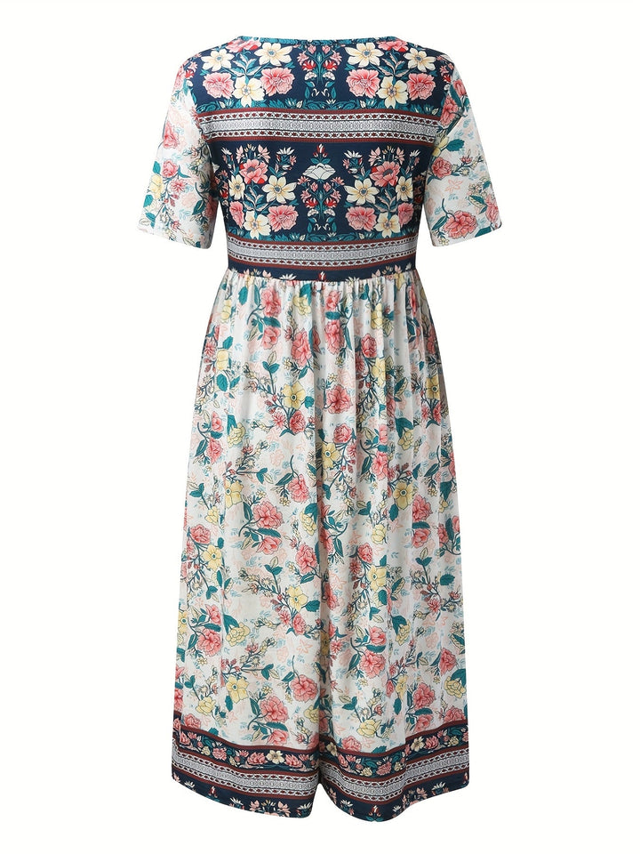 Delilah - Vintage Floral Print Dress