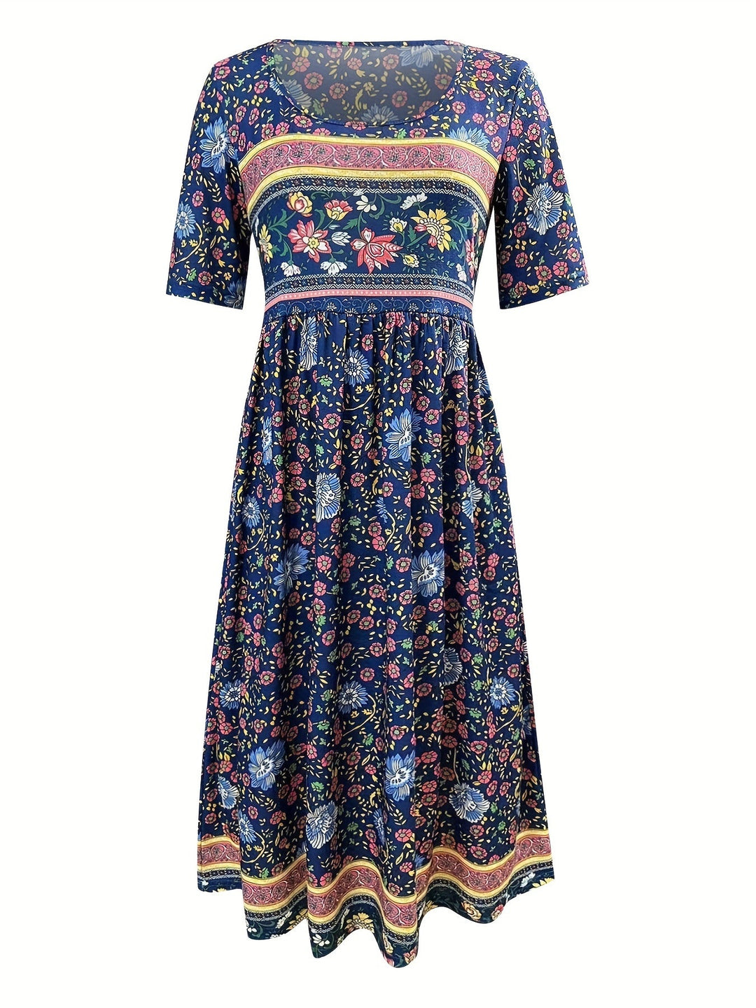 Delilah - Vintage Floral Print Dress